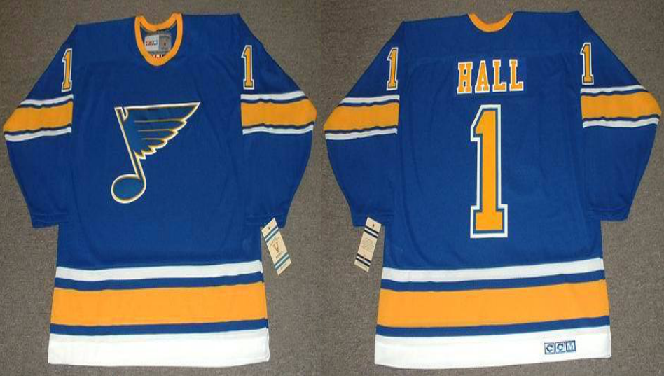 2019 Men St.Louis Blues 1 Hall blue CCM NHL jerseys